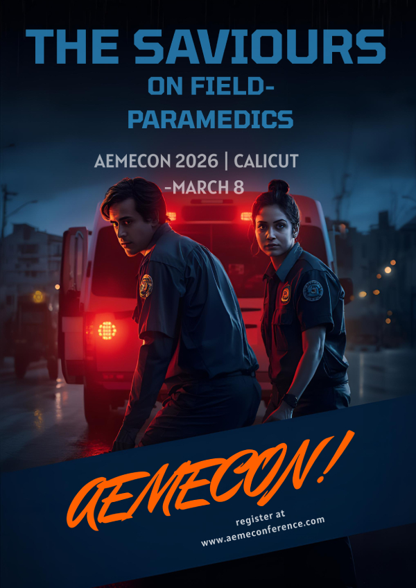 Day 2- Dynamic EMT Scene with Urban Skyline Poster